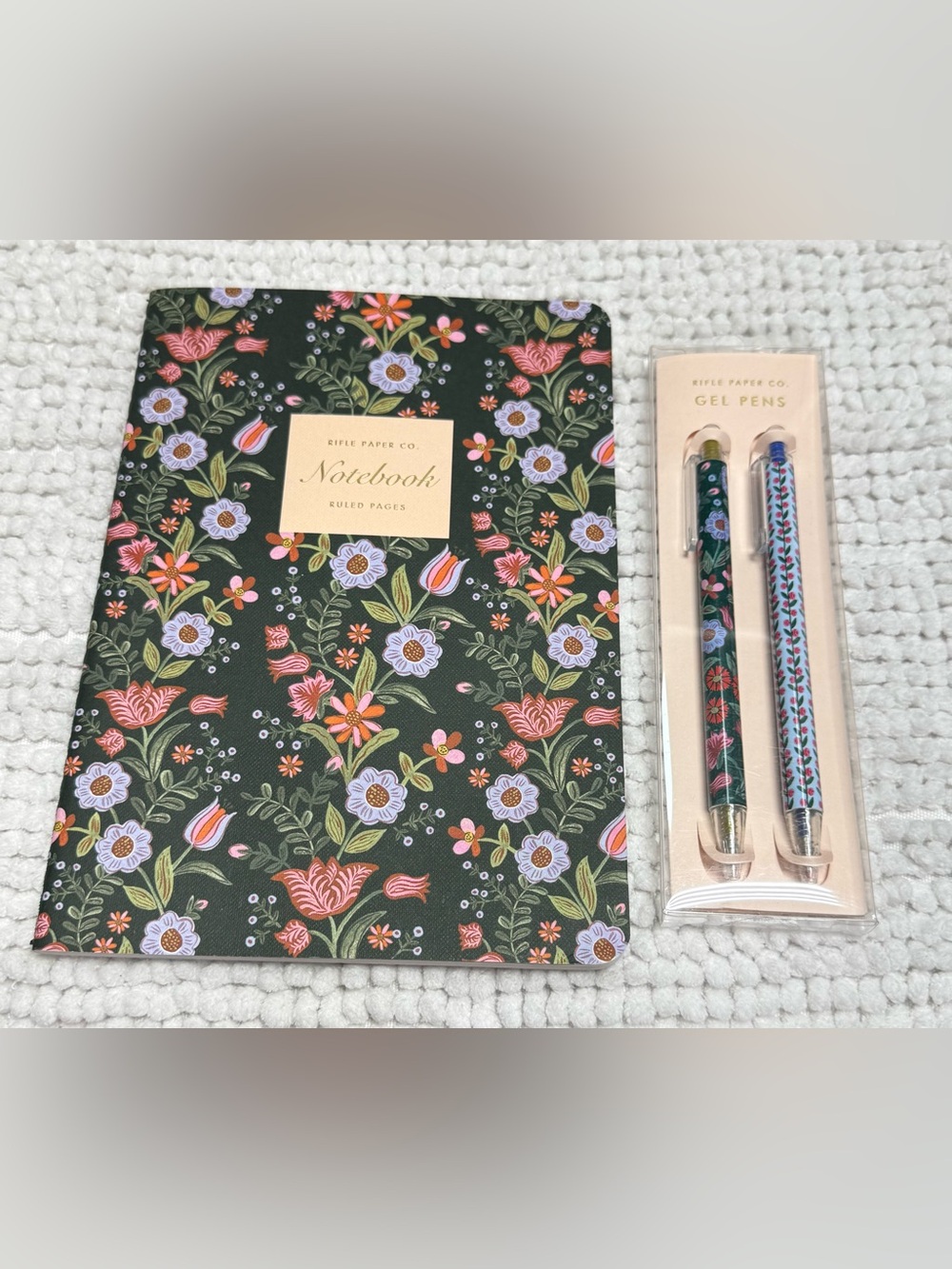 Rifle Paper Co Floral Soft Cover Journal & Gel Pen Set Stationery Bundle New